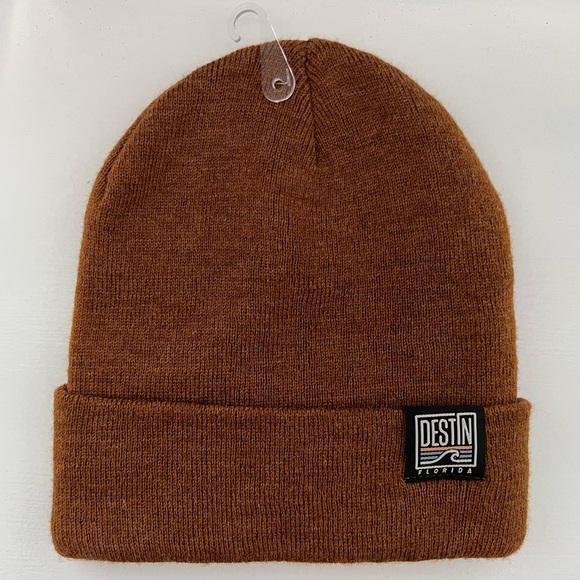 Techstyles Other - Destin Florida Cuffed Beanie Hat Unisex | Brown